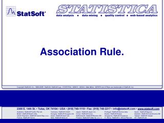 Association Rule.