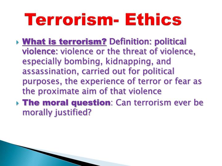 terrorism ethics