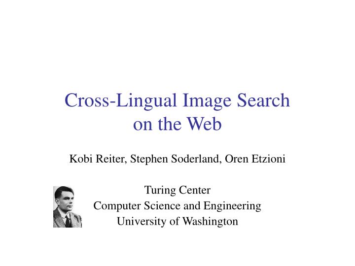cross lingual image search on the web