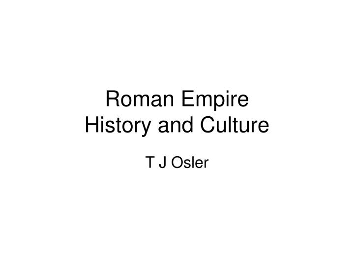 roman empire history and culture