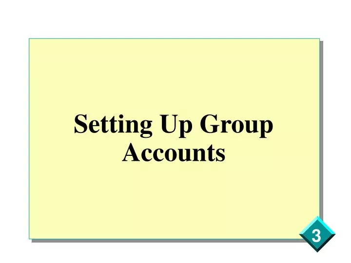 setting up group accounts