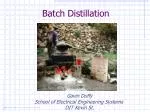 Batch Distillation - slide 1