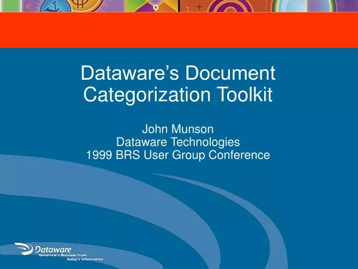dataware s document categorization toolkit