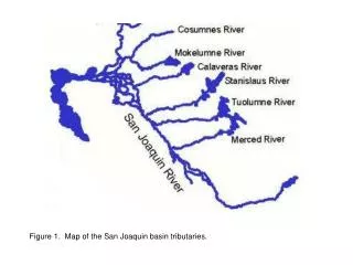 Figure 1. Map of the San Joaquin basin tributaries.