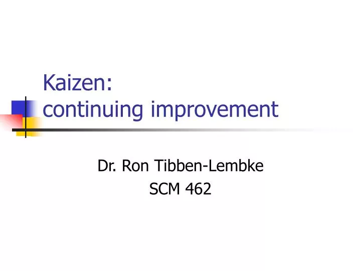 kaizen continuing improvement