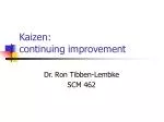 Kaizen: continuing improvement - slide 1