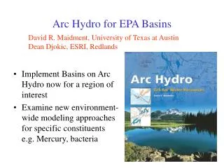 Arc Hydro for EPA Basins