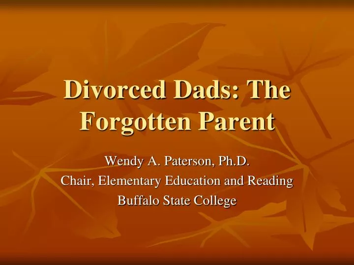 divorced dads the forgotten parent