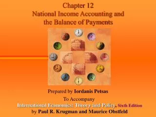Chapter 12 National Income Accounting and the Balance of Payments
