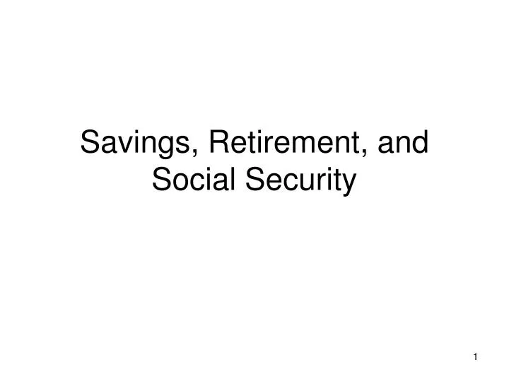 savings retirement and social security