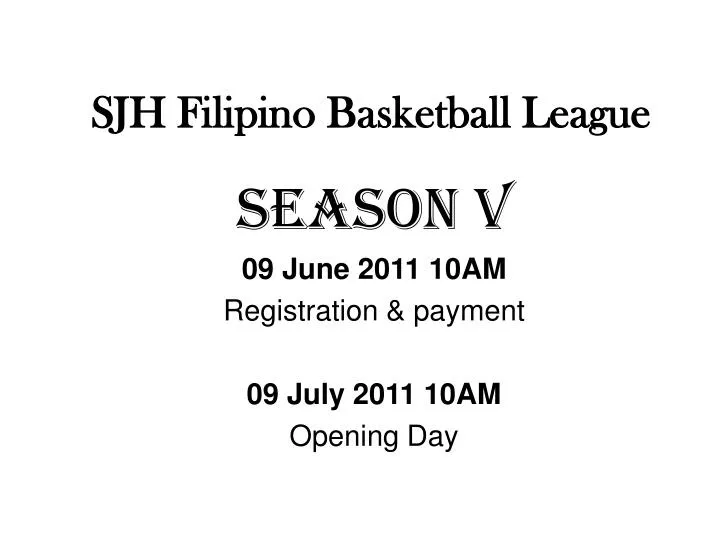 sjh filipino basketball league