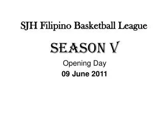 SJH Filipino Basketball League