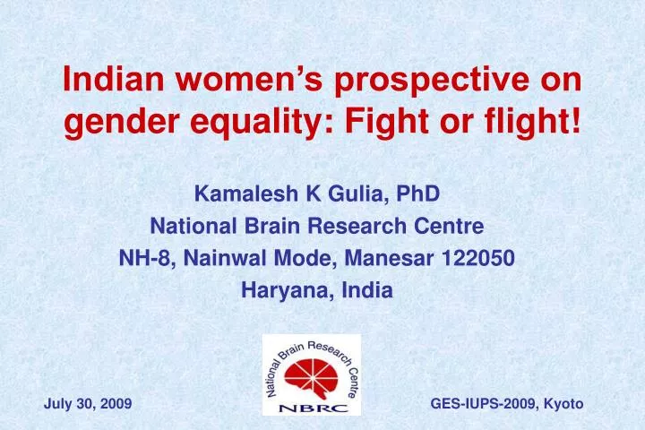 indian women s prospective on gender equality fight or flight
