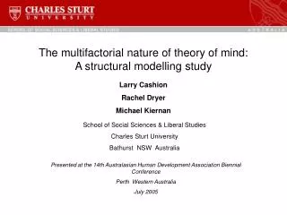 The multifactorial nature of theory of mind: A structural modelling study