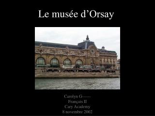 Le musée d’Orsay