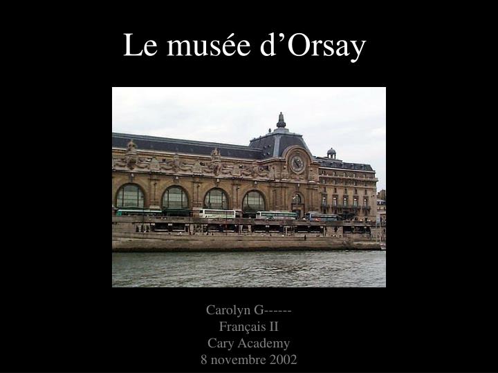 le mus e d orsay