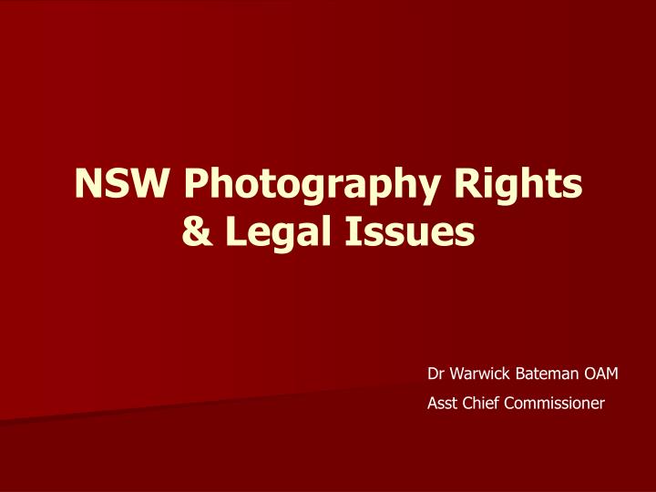 nsw photography rights legal issues