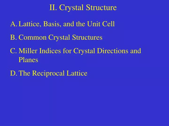 ii crystal structure