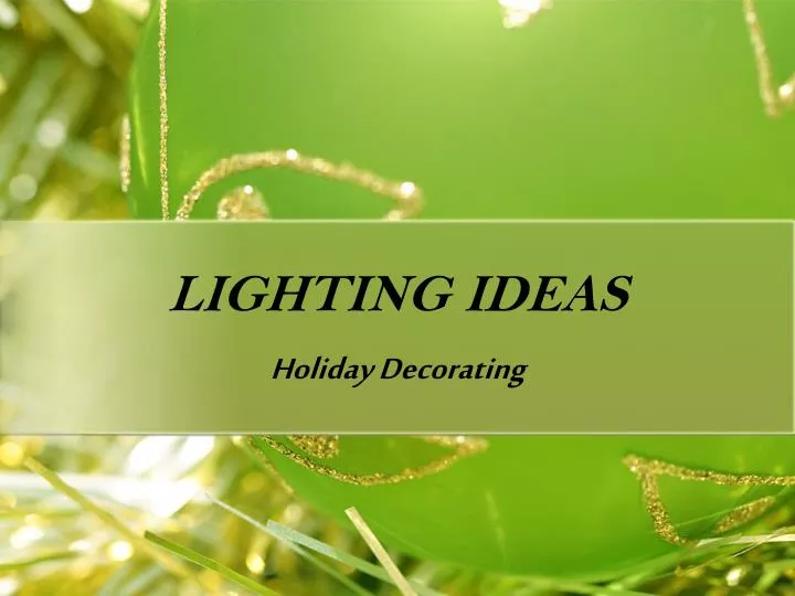 lighting ideas