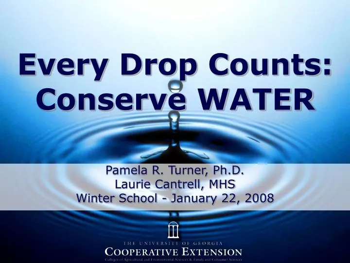 every drop counts conserve water