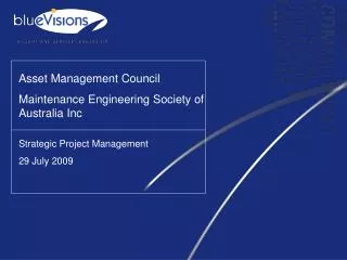 Asset Management Council Maintenance Engineering Society of Australia Inc