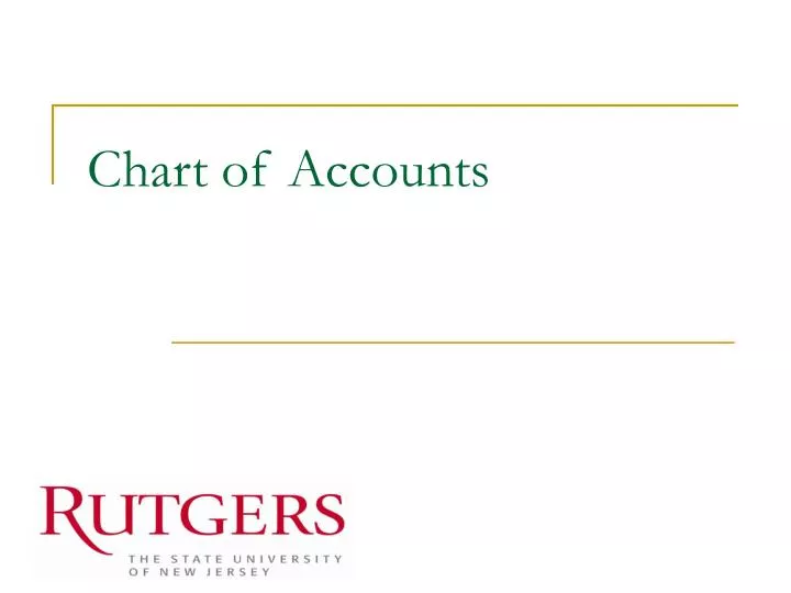 chart of accounts