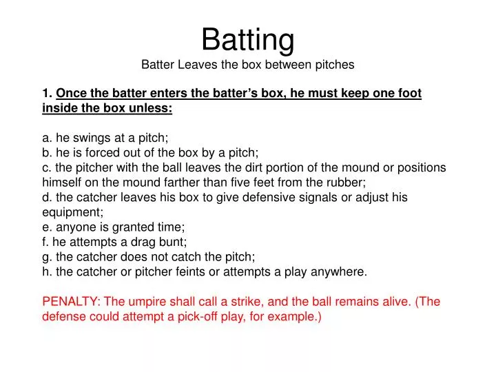 batting batter leaves the box between pitches