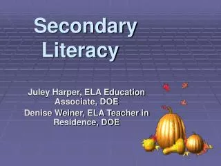 Secondary Literacy