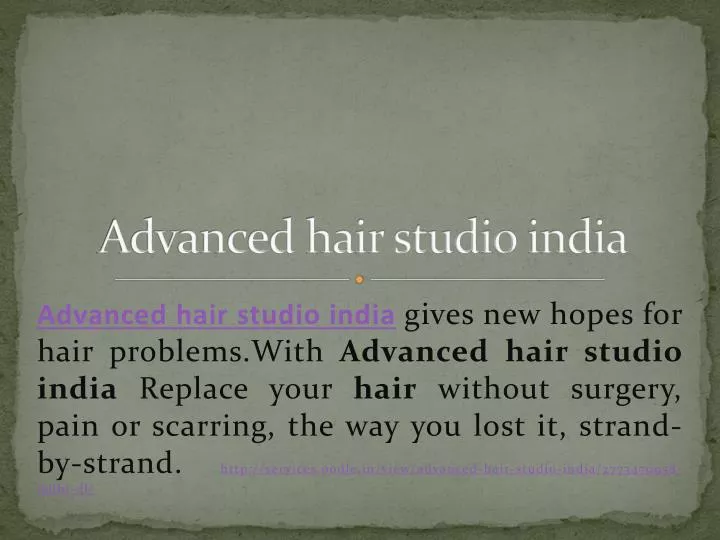 advanced hair studio india
