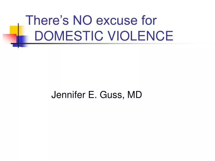 there s no excuse for domestic violence