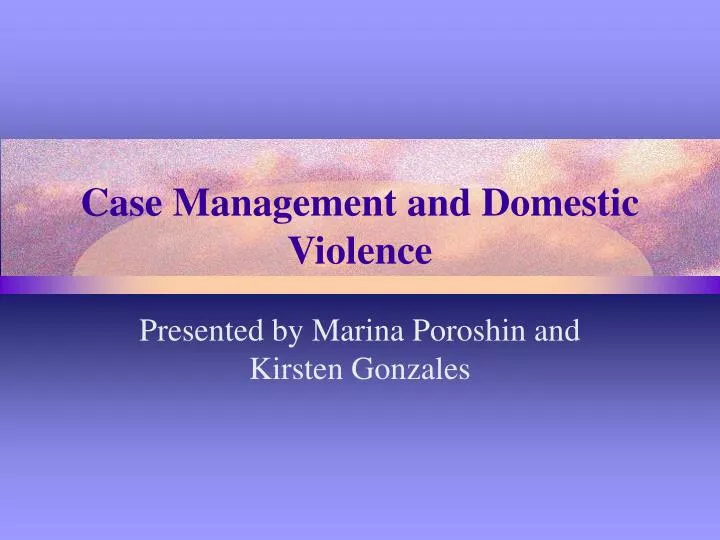 case management and domestic violence