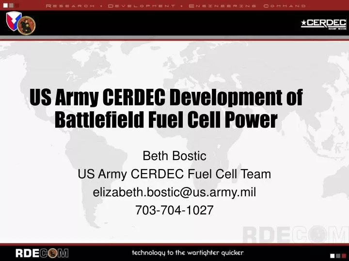 us army cerdec development of battlefield fuel cell power