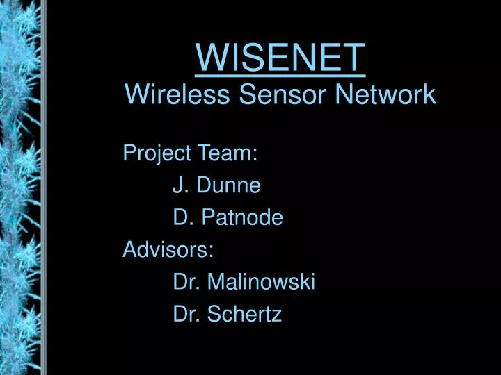 wisenet wireless sensor network