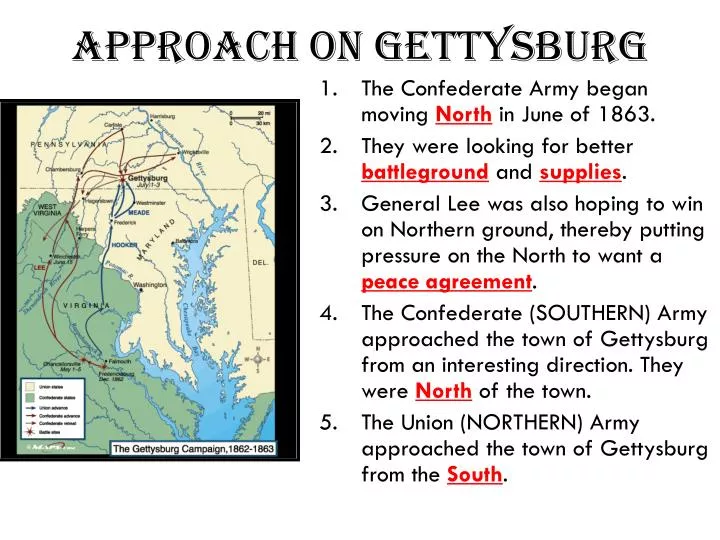 approach on gettysburg