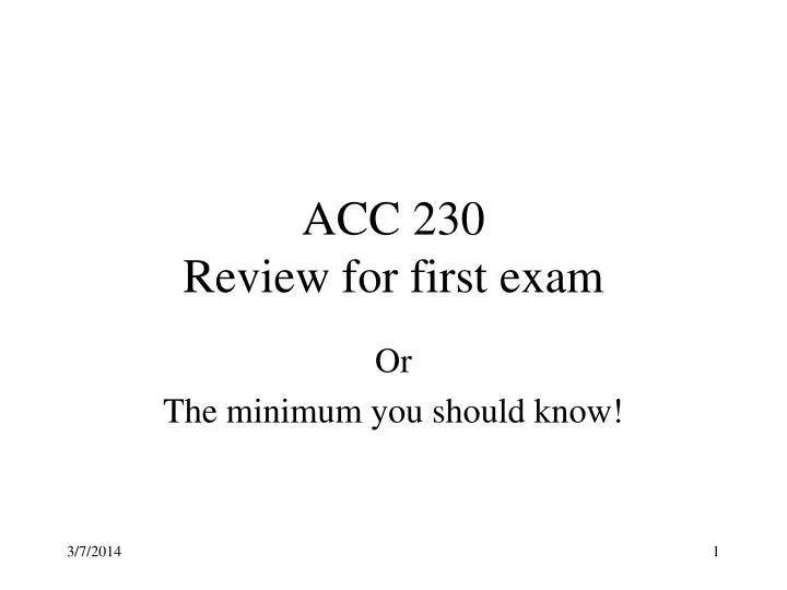 acc 230 review for first exam