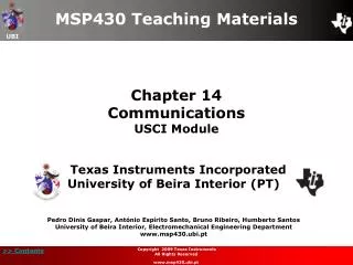 Chapter 14 Communications USCI Module