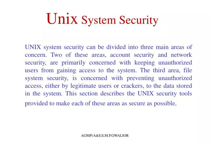 unix system security