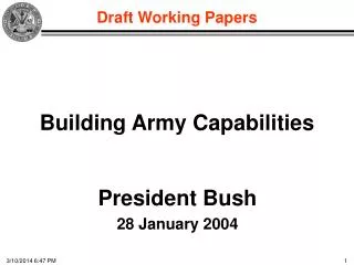 Building Army Capabilities