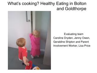 What’s cooking? Healthy Eating in Bolton and Goldthorpe