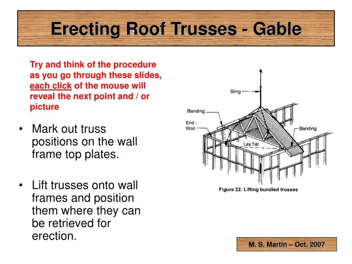 erecting roof trusses gable