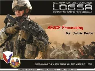 AESIP Processing Ms. Jaimie Barbé