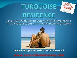 TURQUOISE RESIDENCE GRAB THIS OPPORTUNITY TO OWN A FANTASTIC APARTMENT IN THE CENTER OF SOUGHT AFTER HOLIDAY DESTINATION