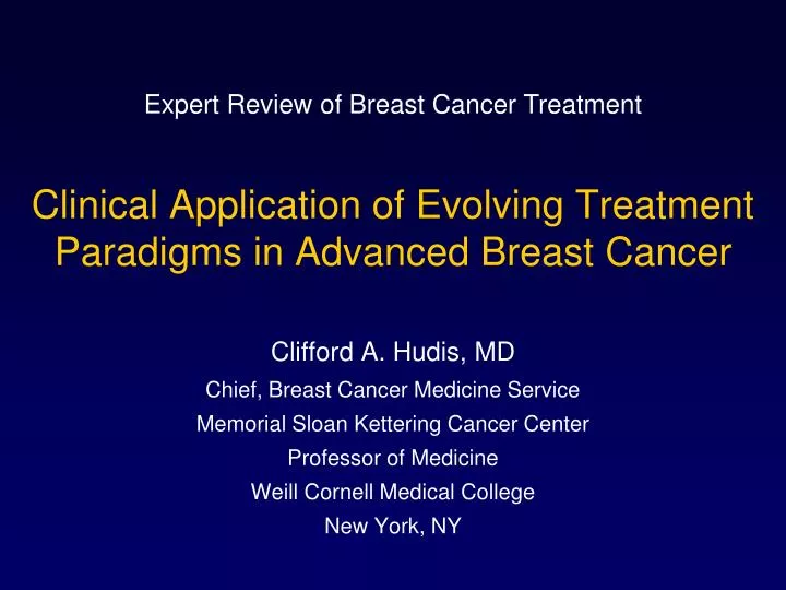 clinical application of evolving treatment paradigms in advanced breast cancer