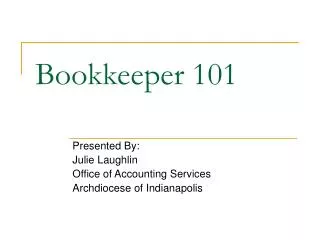 Bookkeeper 101