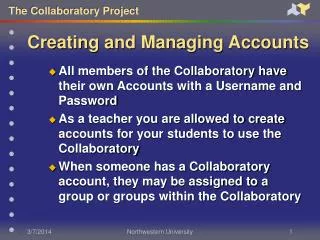 Creating and Managing Accounts