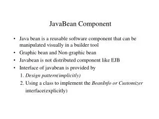 JavaBean Component