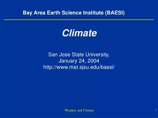 Bay Area Earth Science Institute (BAESI)