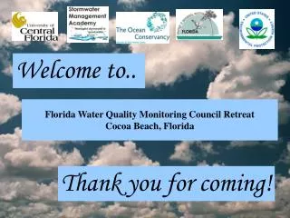Florida Water Quality Monitoring Council Retreat Cocoa Beach, Florida