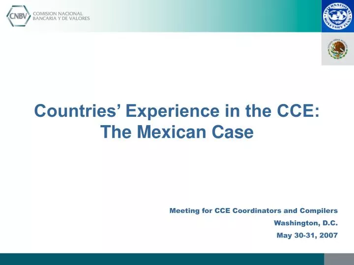 countries experience in the cce the mexican case