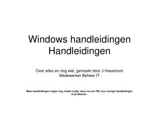 Windows7 Installeren